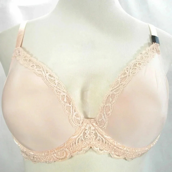 34G Paramour 135008 Vivien Plunge Contour UW Bra Nude - Picture 1 of 11